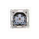 Simon 54 Gniazdo IP44 Z USZCZELKĄ, klapka w kolorze pokrywy czarny mat