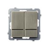 SONATA Łącznik dwugrupowy świecznikowy z podświetleniem niebieskim - kolor nowe srebro