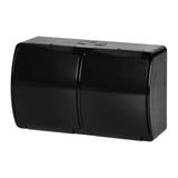 Gniazdo podwójne 2x2P+Z Schuko AQUATIC IP44 czarny OR-OE-7106(GS)/B ORNO