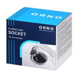 Gniazdo meblowe O6cm wpuszczane w blat z pokrywką, ładowarką USB i przewodem 1,9m, 1x2P+Z (Schuko), OR-GM-9040(GS) ORNO
