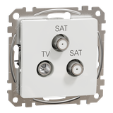 Sedna Design & Elements Gniazdo antenowe TV-SAT-SAT końcowe 4dB białe SDD111481S Schneider