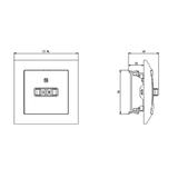 IMPRESJA Gniazdo głośnikowe pojedyncze - kolor złoty metalik GG-1Y/m/28