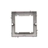 Simon Basic Adapter (przejściówka) na osprzęt standardu 45 × 45 mm. Montaż do puszki na wkręty stal inox BMA45/21 KONTAKT