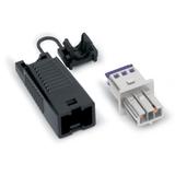 WINSTA EIB gniazdo 2-torowe czarne z obudową odciążającą naciąg