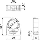 SQ-10, UCHWYT STAR QUICK 9,5-12MM