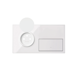 Simon 100 Panel 2-krotny IP44: 1 gniazdo+1 klawisze biały