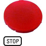 M22-XD-R-GB0 Soczewka przycisku 22mm płaska czerwona z opisem /STOP/ 218194 EATON
