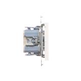 Simon 55 Przycisk zwierny poczwórny 10 AXm szybkozłączka Biały mat