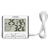 Przewodowa stacja pogodowa z pomiarem temperatury zewnętrznej i wewnętrznej oraz wilgotności biała W