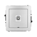 DECO Mechanizm gniazda pojedynczego BNC, bez pola opisowego srebrny metalik