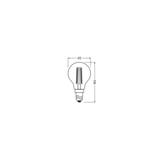 Lampa LED BASE Classic P40 4W/840 230V Filament szkło przezroczyste E14 FS3 OSRAM
