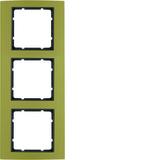 BERKER B.3 Ramka potrójna aluminium złoty/antracyt 10133016 HAGER