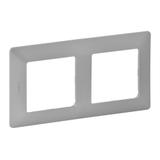 Valif:Ramka x2 Aluminium 754132 LEGRAND