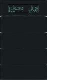 BERKER B.IQ Przycisk poczwórny z regulatorem temperatury i wyświetlaczem szkło czarne 75664592 HAGER