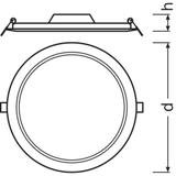 Oprawa DOWNLIGHT SLIM DN210 18W 3000K WT IP20