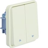 BERKER W.1 Łącznik żaluzjowy przyciskowy nadruk symboli strzałka IP55 biały 50553512 HAGER