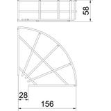 ŁUK KORYTKA SIATK.90 55X150 G