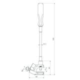 Zacisk uziemiający z uchwytem z elastycznym prętem