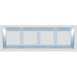 Ramka 4x aluminium mat / ramka pośrednia aluminium mat 82944-33 KONTAKT