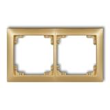 DECO Ramka podwójna z tworzywa DECO Soft złoty 29DRSO-2 KARLIK