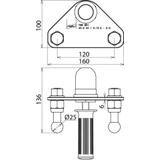 Płyta przyłączenia uziemienia dla 2 uziemiaczy