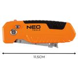 Nóż z ostrzem trapezowym ze skrobakiem