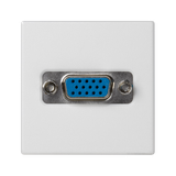 Simon Connect Płytka K45 złącza VGA (D-Sub 15) 45x45mm + wkład zaciski śrubowe czysta biel K100B/9 KONTAKT
