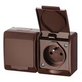 GNT HERMES 2X2P+Z IP44 BRĄZ