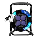 Przedłużacz bębnowy profesjonalny IP44, 4 gniazda 2P+Z, kabel gumowy olejoodporny, H07RN-F 3x2,5mm2,