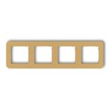 MINI Ramka uniwersalna poczwórna zaokrąglona z tworzywa złoty
