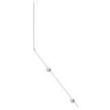 Iglica do podkonstrukcji paneli PV z zaciskami L=1250 mm, kąt 55 st. /AL/ | AN-90L/AL/