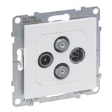 SUNO - Gniazdo TV-R-2xSAT - końcowe - 1.5 dB, Biały, Legrand