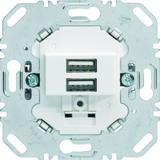 BERKER one.platform Mechanizm gniazda USB ładowania 3.0A 230V biały mat 260209 HAGER