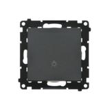 Simon 55 Przycisk zwierny /światło/ szybkozłączka Czarny mat