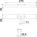 GMS 270, UCHWYT SZYNOWY GMS 270MM FS
