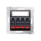 Simon 54 Gniazdo głośnikowe 4-krotne Przekrój przewodów dla wejścia i wyjścia 25 mm2 antracyt