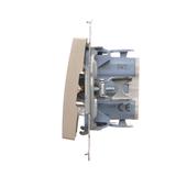 Simon 54 Łącznik dwubiegunowy 10A 250V szybkozłączka złoty mat DW2.01/44 KONTAKT