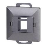 Płytka czołowa + 1xRJ45 Pearl, PC+ARJ45/P1, antracyt OR-OE-7717/A ORNO