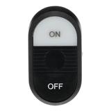 Przycisk podwójny , niepodświetlany ON-OFF czarne pole MPD7-11B