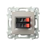 SZAFIR Gniazdo głośnikowe podwójne - kolor kaszmirowy beż