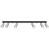 Plafon WINX 6L czarny/chrom