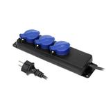 Przedłużacz warsztatowy bryzgoszczelny IP44 3 gniazda IP44 przewód gumowy H05RR-F 3x1,5mm2 OR-AE-131