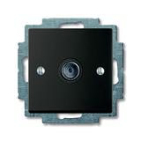 BASIC55 Gniazdo telewizyjne do przewodu koncentrycznego TV lub FM czarny-chateau