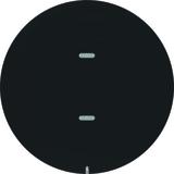 BERKER KNX e/s R.x/Serie 1930 Przycisk pojedynczy z diodami LED RGB i czujnikiem temperatury czarny poł. 80161865 HAGER