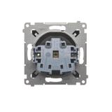 Simon 54 Gniazdo IP44 bez uszczelki 16A z. śrub. klapka transp. brąz mat *Wymagana uszczelka ramki