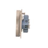 Simon 54 Gniazdo z/u podwójne z funkcją niezm. faz16A z. śrub. monoblok kremowy