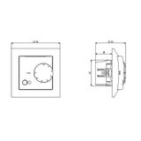 IMPRESJA Regulator temperatury z czujnikiem podpodłogowym - kolor ecru