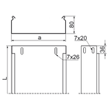 KBJ100H80/3 KORYTKO 1,0 MM