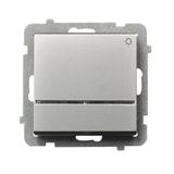 SONATA Łącznik zwierny  światło  z podświetleniem niebieskim - kolor srebro mat