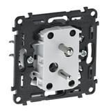 VALENA ALLURE - GNIAZDO 2X2P+Z PRZESŁONĄ DO RAMEK WIELOKOTNYCH AUTOMATYCZNE ZACISKI SPRĘŻYNOWE, Legr